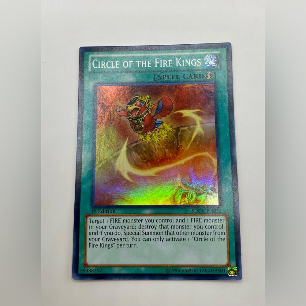 YU-GI-OH! Circle of the Fire Kings Spell Card; SDOK-EN023; Super Rare; NEW.